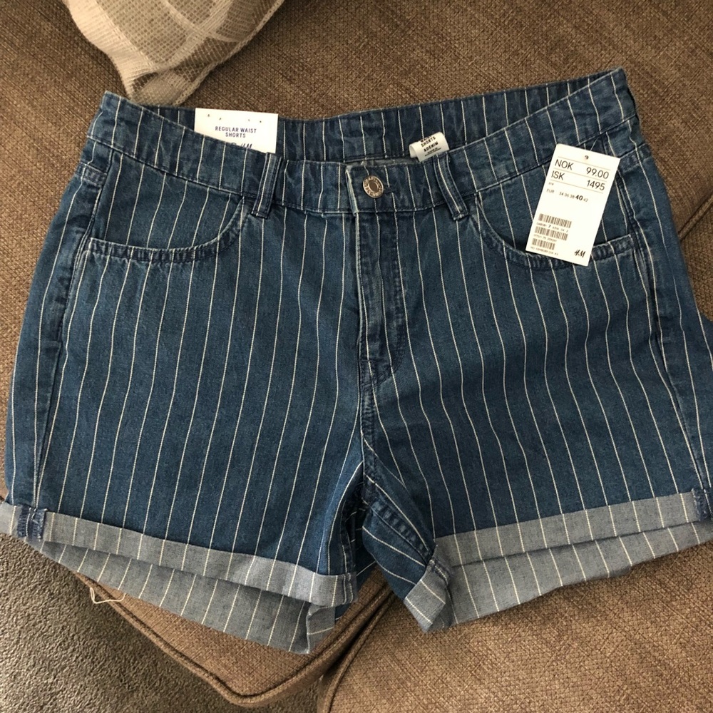 Pin stripe shorts